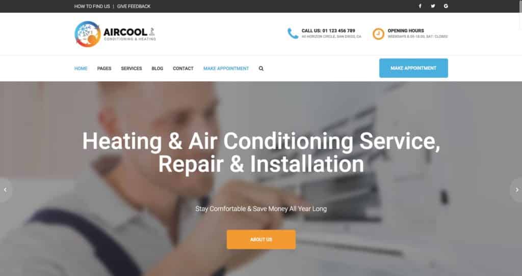 Heating & Airconditioning Website