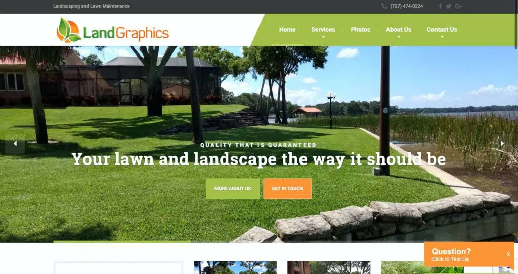 Landscaping and Lawn Care Website