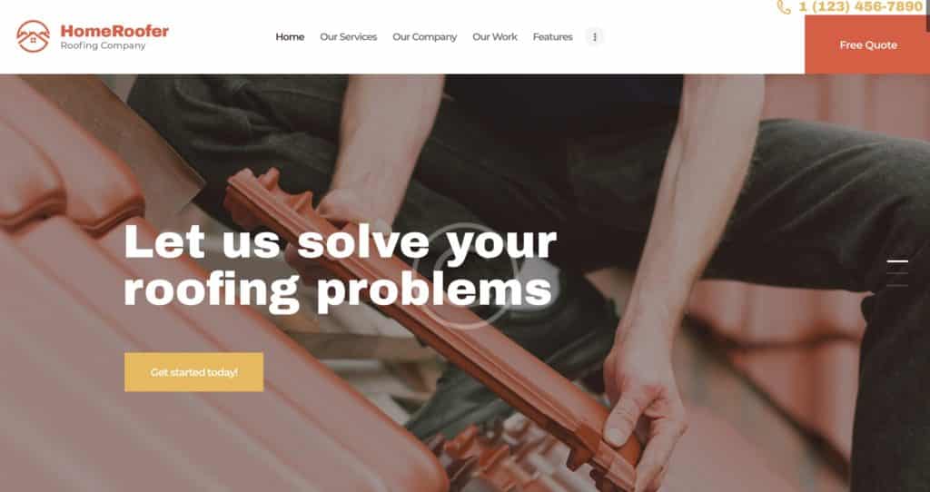 Roofing Company Website